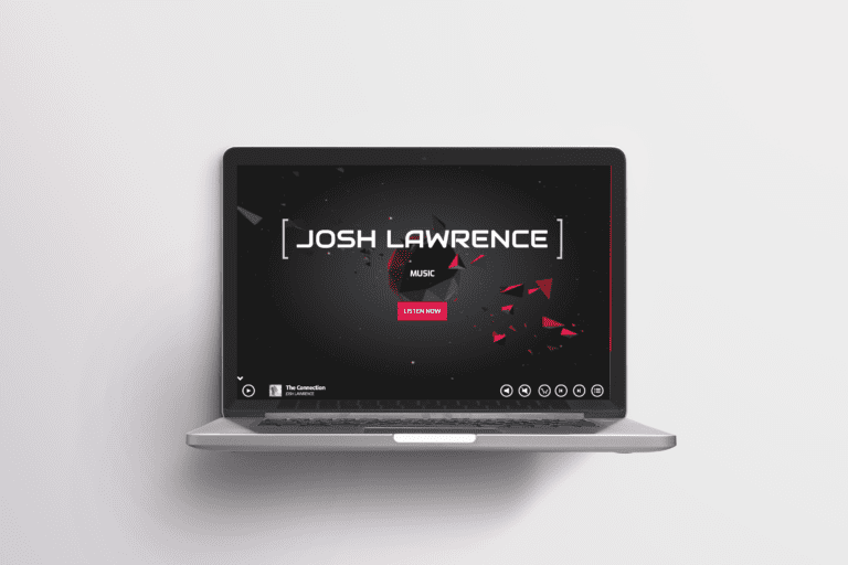 Josh Lawrence Music WordPress Website hero image, Portfolio