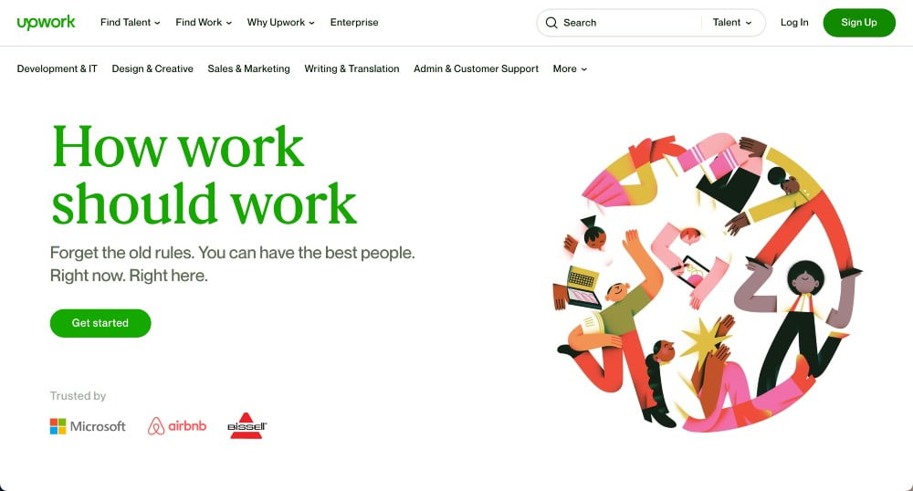 Upwork Home page